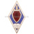 Значок мет. ОССШМ (ромб, в центре - щит и меч) гор.эм.