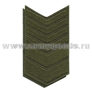 Нашивки вышит. (оливк. фон, оливк. вышивка) для контрактников 14 год (на липучке)