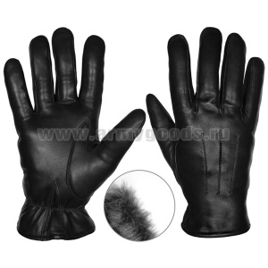 Перчатки кожаные с иск.мехом 101