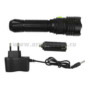 Фонарь тактический трехцветный High Power (в комплекте аккумулятор и сетевое зарядное устройство) в пластиковом кейсе