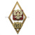 Значок мет. ВИТУ (ромб РФ) гор.эм.
