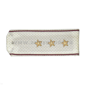 Погоны ВВ белые с крап. кантом, вышит. канителью (ст. прапорщик)