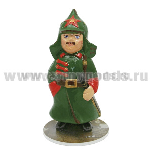 Фигурка гипсовая Красноармеец (на подставке, в цилиндрической упаковке)