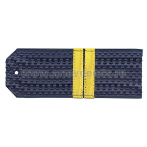 Погоны синие с нашитым желт.шелковым галуном (мл. сержант) на пластике