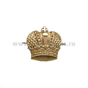 Эмбл. петл. мет. Казачество (Корона) зол. (на "усах")