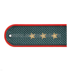 Погоны МВД серые с красн. кантом, вышит. канителью (ст. прапорщик) на пластике