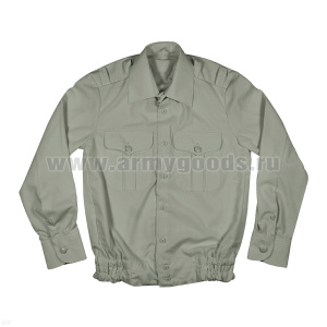 Рубашка мужская (дл.рук.) оливковая Кадетская
