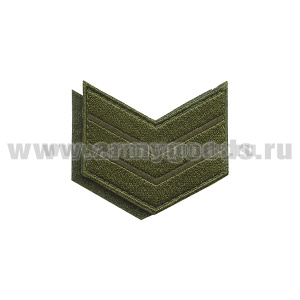 Нашивки вышит. (оливк. фон, оливк. вышивка) для контрактников 3 год (на липучке)