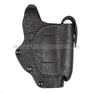 Кобура под ПМ полуоткрытая с запасной обоймой ПК-25 черная