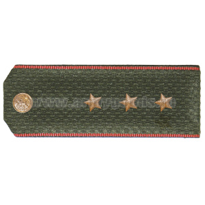 Погоны оливк. красный кант, укомпл. мет. фурнитурой (старший прапорщик) пластик