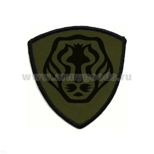 Шеврон тканый ВВ Лев (Упр. по охране важн. гос. объектов и спец. грузов ВВ МВД России) полевой