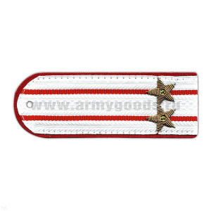 Погоны Полиции (ОВД) белые с красн. кантом (на рубашку) канитель (подполковник)