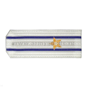 Погоны белые с 2 вас. просв., вышит. канителью (майор)