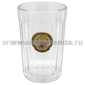 Стакан стеклянный граненый с накладкой ПС