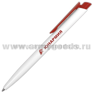 Ручка шариковая пластиковая с символикой Юнармия