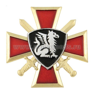 Значок мет. Грифон ВВ (крест и мечи)