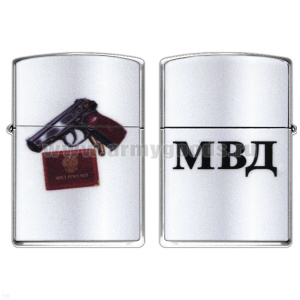 Зажигалка бензиновая цветная МВД