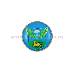 Значок мет. 76 гв. ВДД (мал., круглый, смола, на пимсе) пятиугольный шеврон