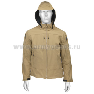 Кртк тактическая (мод. №2) бежевая с капюшоном (на молнии) 