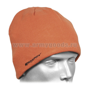 Шапка вязаная водонепроницаемая дышащая оранжевая (в чехле)