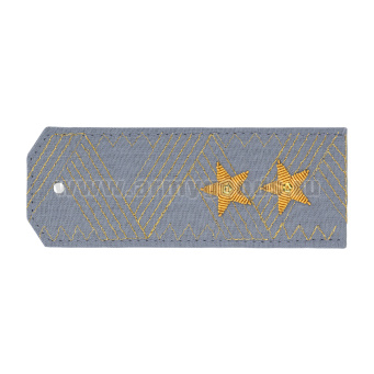 Погоны ФСИН генерал-лейтенант серые, верх трапеция (на рубашку)