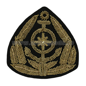 Кокарда канит. лат. ГИМС (аналог НОВ-663) полностью вышитая канителью