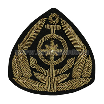 Кокарда канит. лат. ГИМС (аналог НОВ-663) полностью вышитая канителью