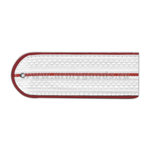 Погоны белые (красный кант) 1 красн. пр. (Полиция на белую рубашку)