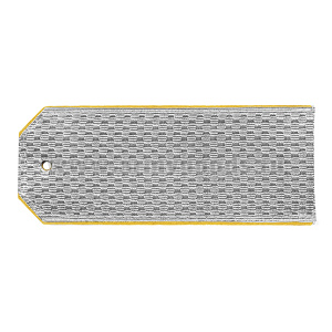 Погоны казачьи серебристые с желтым кантом чистые (50x135 мм)