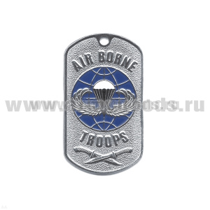 Жетон (нерж. ст., эмал.) Air borne troops (парашют)