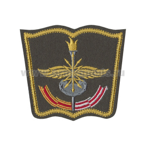 Шеврон вышит. ВАС нов/обр (книжка) оливковый фон