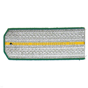 Погоны казачьи серебристые с темно-зел. кантом с 1 желтым просв. (уссурийское казачество)