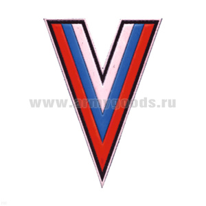 Шеврон пластизолевый Казачий угол (бел., син., красн.)