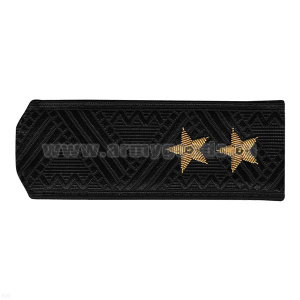 Погоны генерал-лейтенант универсальные (на любую черную кожаную куртку) с широкой шлевкой