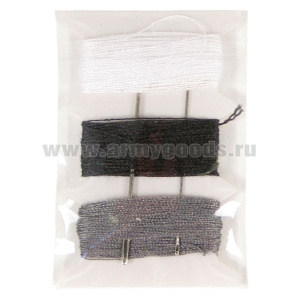 Хозпакет МВД ст/обр (эконом) в индивидуальной упаковке (2 иглы, нитки - 3 цвета по 5 м)