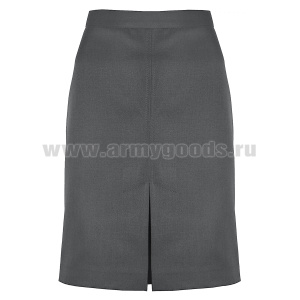 Юбка неустав. п/ш серая (два разреза) 
