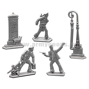 Набор игрушек пластмассовых "Матросы Революции" (№1) (фигуры и антураж Петрограда) АК80023