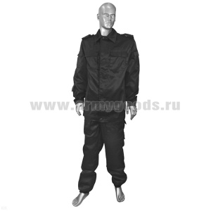 Костюм лет. Спецназ (на пуг) черный р-ры с 44 по 60