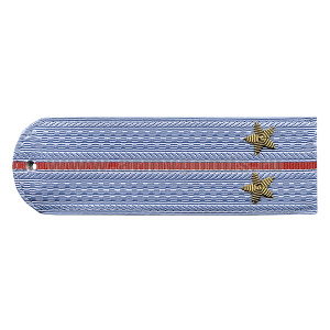 Погоны Полиция нов/обр без канта серо-голуб. вышит. канителью (лейтенант)