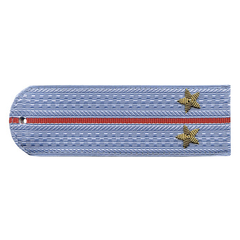 Погоны Полиция нов/обр без канта серо-голуб. вышит. канителью (лейтенант)