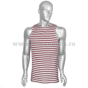 Майка-тельняшка кулирка краповая р-ры с 62