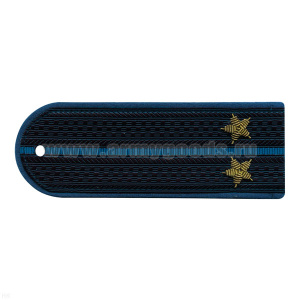 Погоны Юстиция н/о темно-синие (васильк. кант) 1 васильк. пр. вышит. канителью (лейтенант)