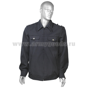 К. жакет форм. п/ш (на молнии) Мужской иссиня-черный ФСБ/ПС ФСБ (р-ры с 40 по 60)