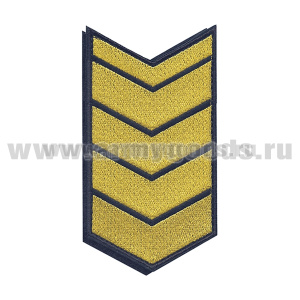 Нашивки вышит. (иссиня-черн. фон, желт. вышивка) для контрактников 21 год (на липучке)
