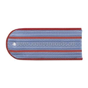 Погоны серо-голубые (красн. кант) 2 красн. пр. Полиция (ОВД) на рубашку р-р 12 см