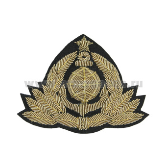 Кокарда канит. лат. Морской флот (глобус, 8 листиков, со звездой)