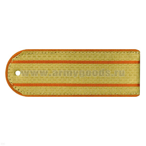 Погоны парад. зол. мет. МЧС 2 оранжевых пр.