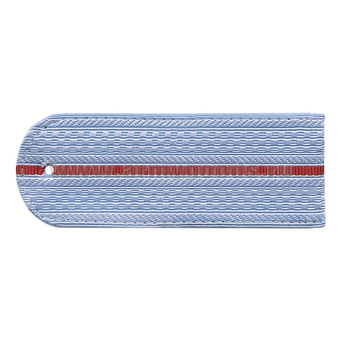 Погоны серо-голубые 1 красн. пр. без канта (Полиция на серо-голубую рубашку) нов/обр 12 см (пластик)