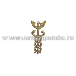Значок мет. Кадуцей (жезл Меркурия) ФНС России мал., на пимсе