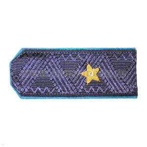 Погоны генерал-майор синие с голуб. кантом (на китель)